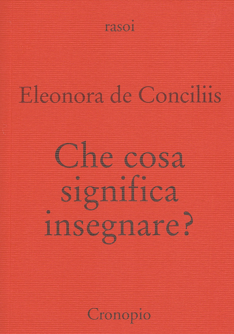 Eleonora de Conciliis, Che cosa significa insegnare?